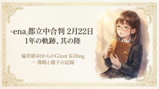 【1年の軌跡】ena 都立中合判 2月22日【其の陸】