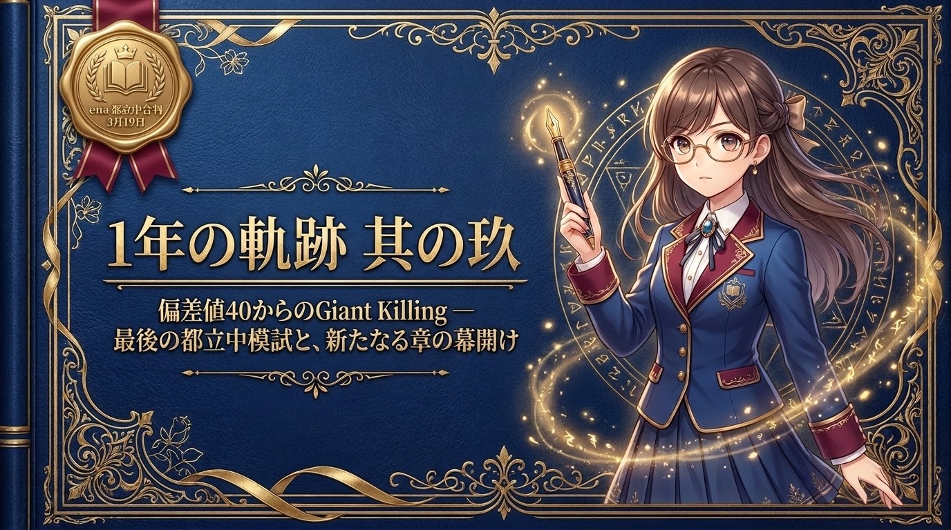 【1年の軌跡】ena 都立中合判　3月19日【其の玖】