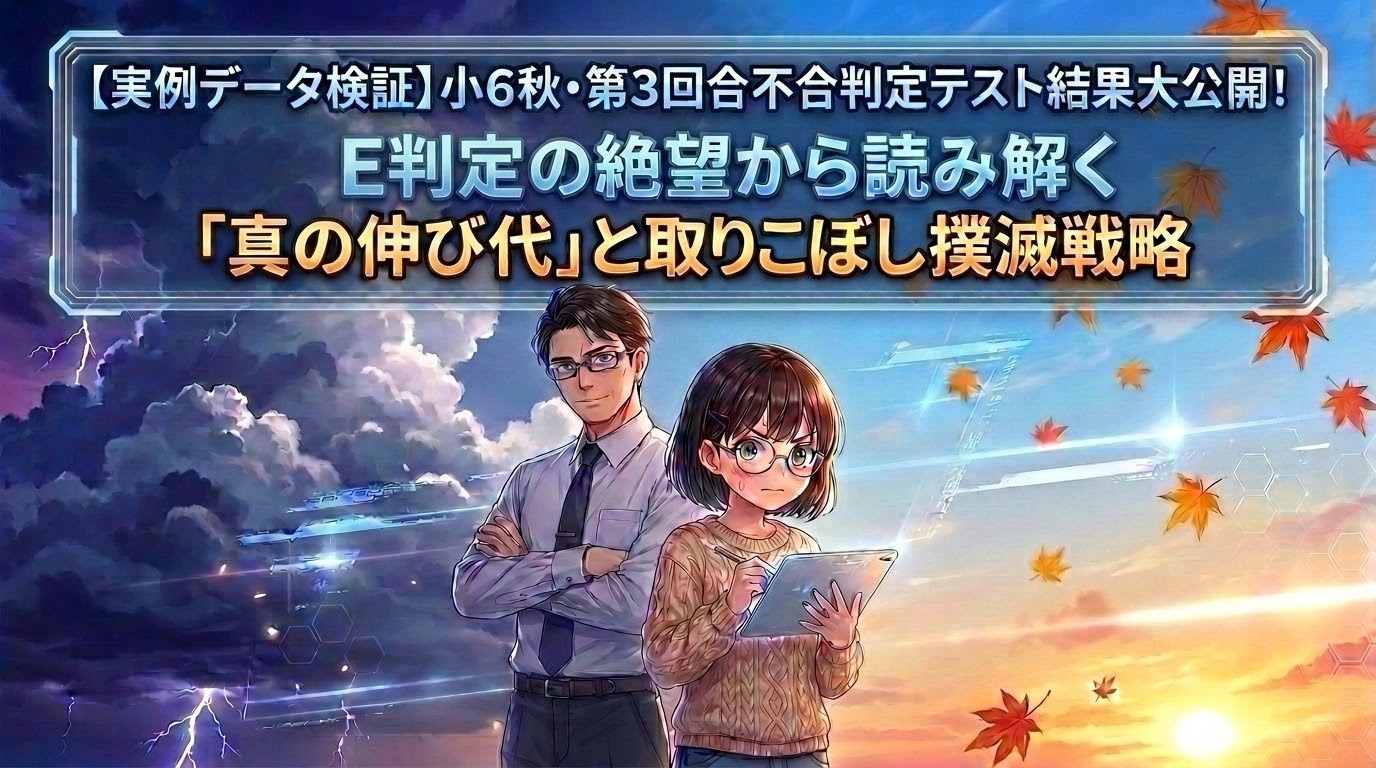 【実例データ検証】小6秋・第3回合不合判定テスト結果大公開！E判定の絶望から読み解く「真の伸び代」と取りこぼし撲滅戦略