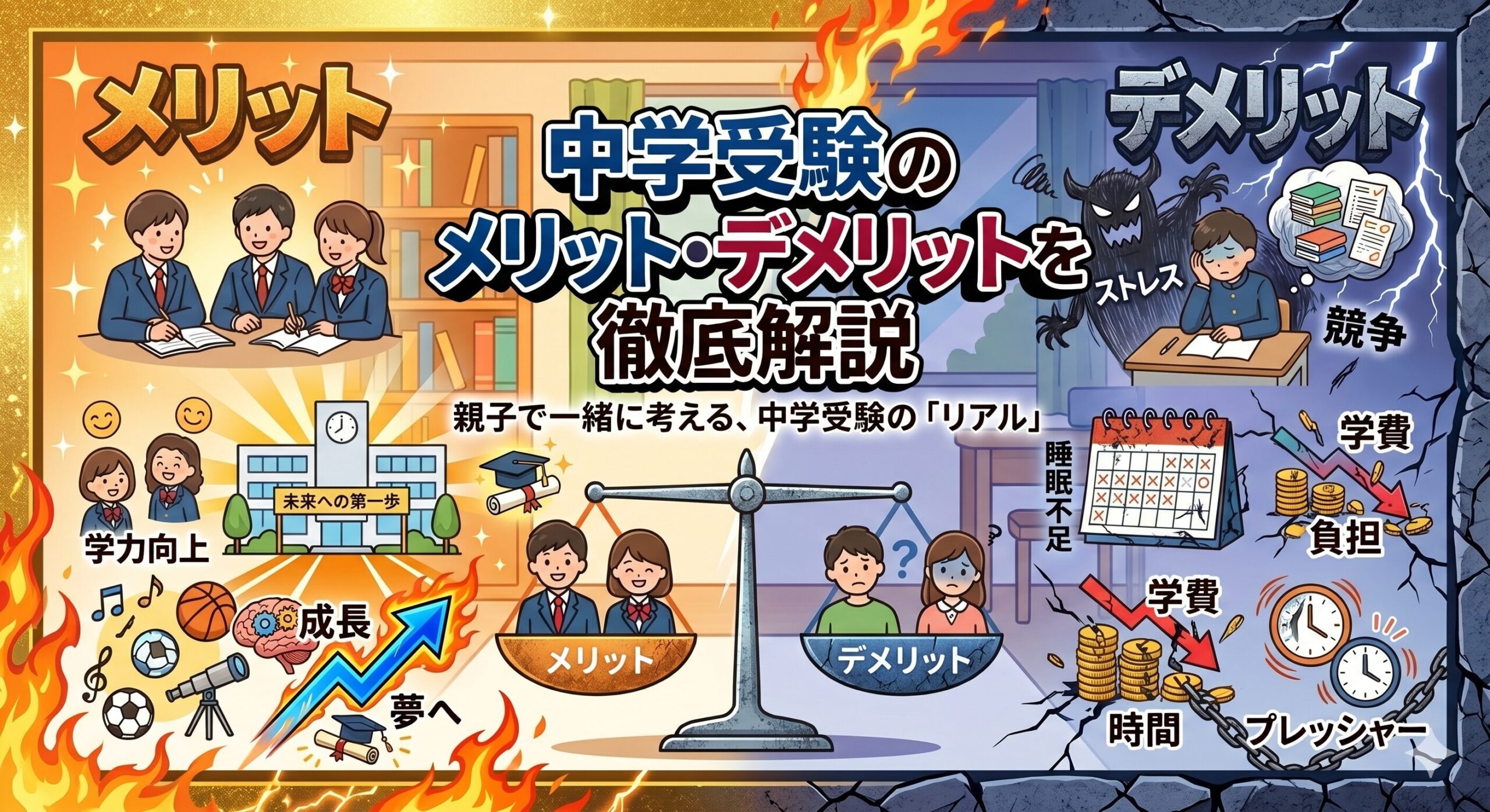 中学受験のメリットとデメリットを考えてみた