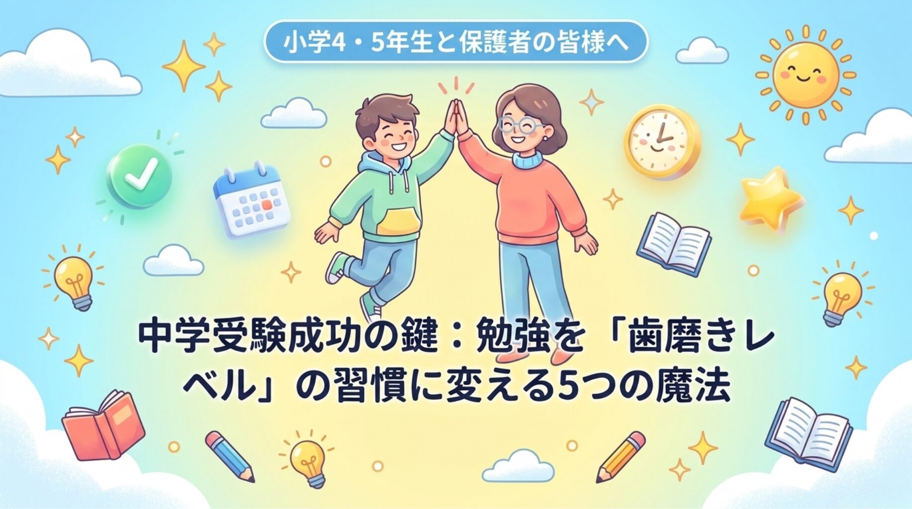 【中学受験】子供が自ら机に向かう！「5つの習慣化」のコツ