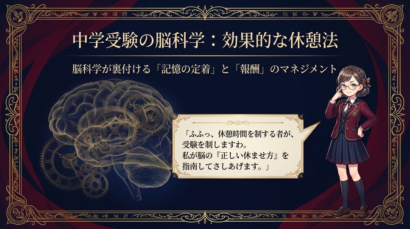 中学受験の脳科学：効果的な休憩法