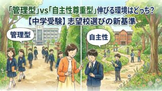 中学受験の志望校選び：管理型と自主性尊重型の違い
