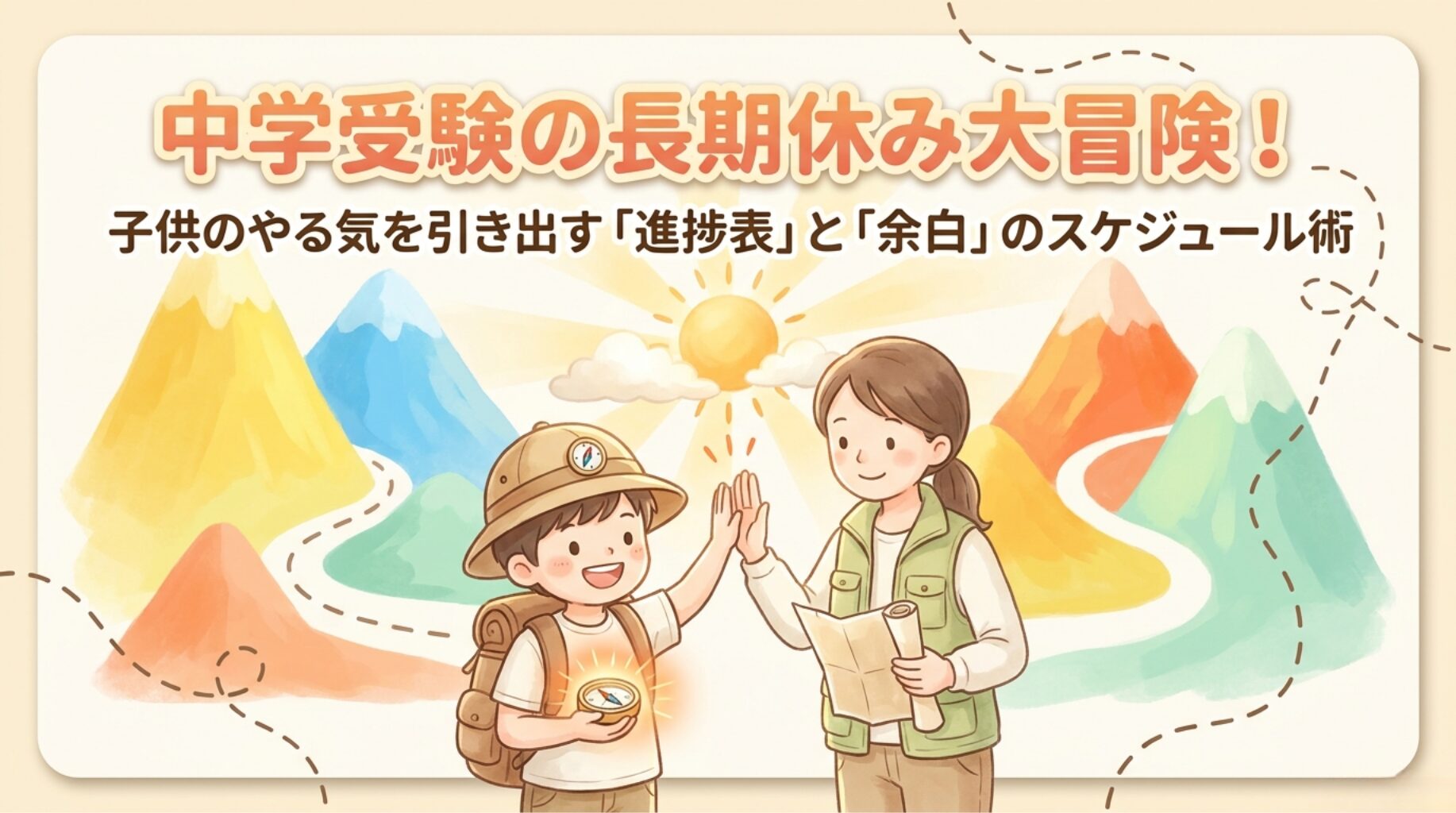 【中学受験】夏休み・冬休みを制する！子供のモチベーションを引き出す「進捗表」と「余白」のあるスケジュール術