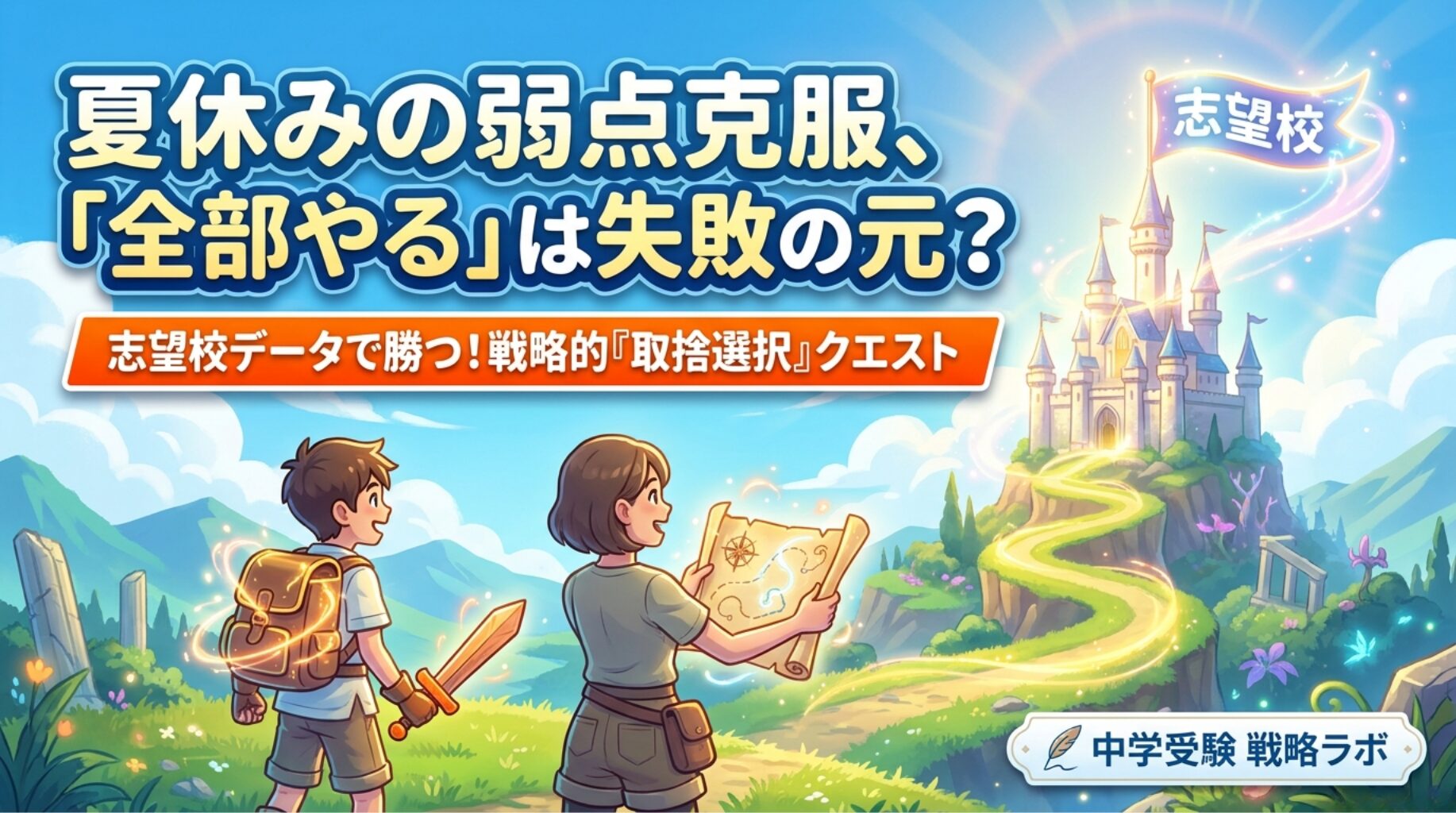 【小6向け】夏休みの弱点克服、「全部やる」は失敗の元？志望校データから読み解く戦略的「取捨選択」の極意