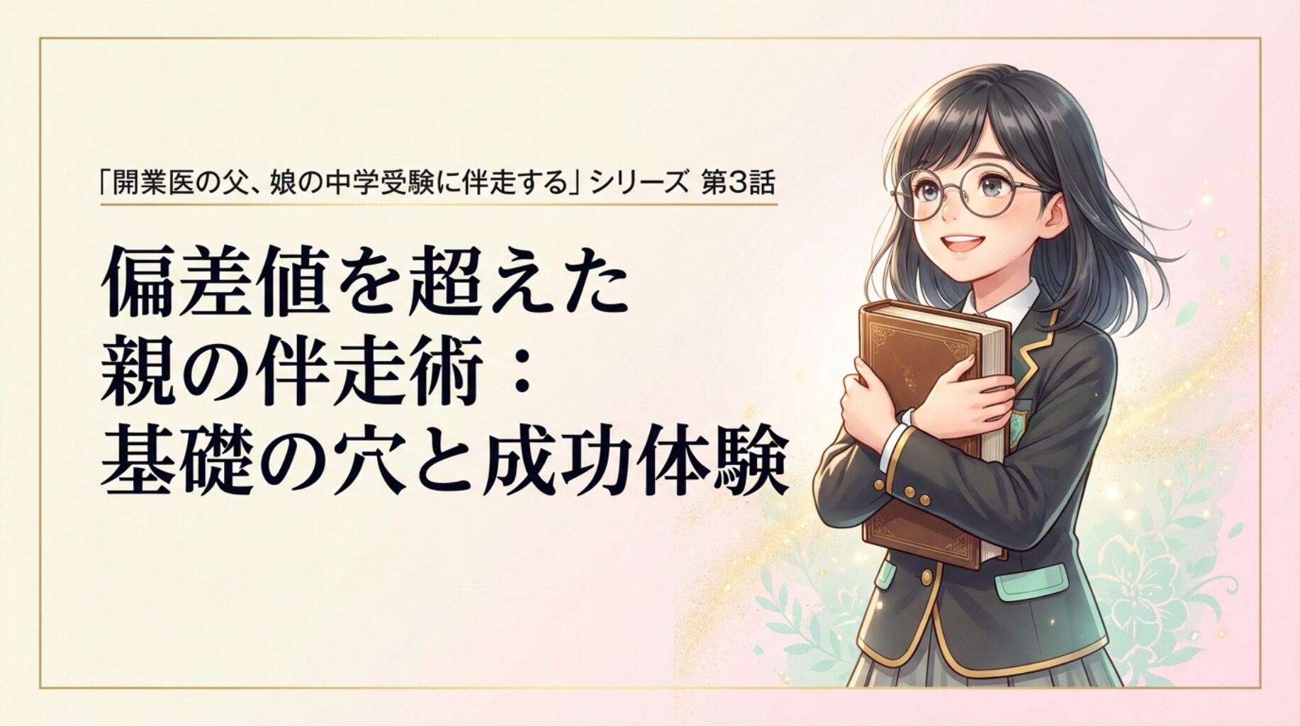 【開業医の父、娘の中学受験に伴走する】偏差値ではなく「基礎の穴」を見る。モチベーションを変えた親の役割【part３】
