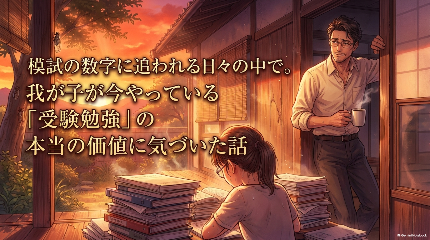 模試の数字に追われる日々の中で。我が子が今やっている「受験勉強」の本当の価値に気づいた話