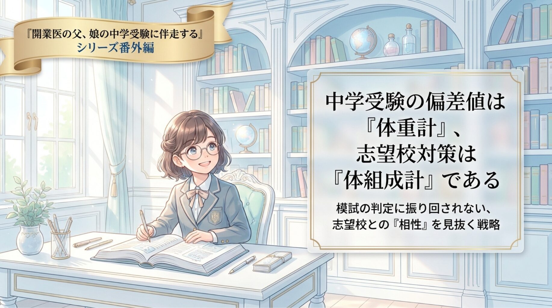 【開業医の父、娘の中学受験に伴走する】中学受験の偏差値は「体重計」、志望校対策は「体組成計」である【番外編】