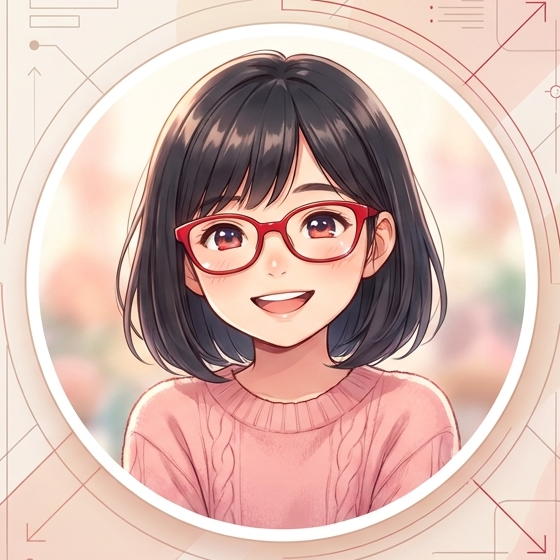 赤メガネの娘さん