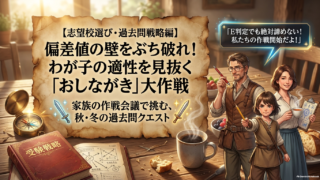 【志望校選び・過去問戦略編】偏差値だけに頼らない!わが子の適性を見抜く学校選びと「おしながき」で勝つ傾向対策