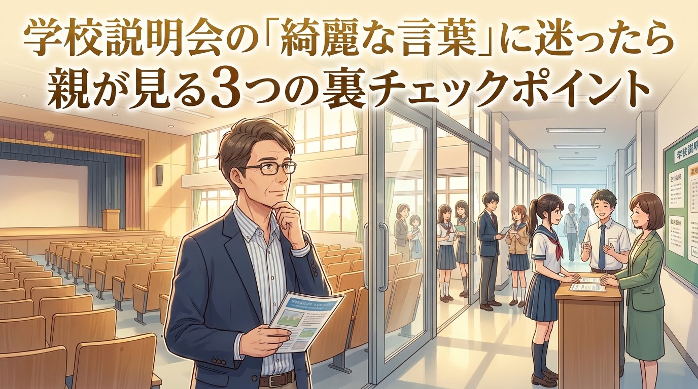 学校説明会の綺麗な言葉に迷ったら 親が見る3つの裏チェックポイント