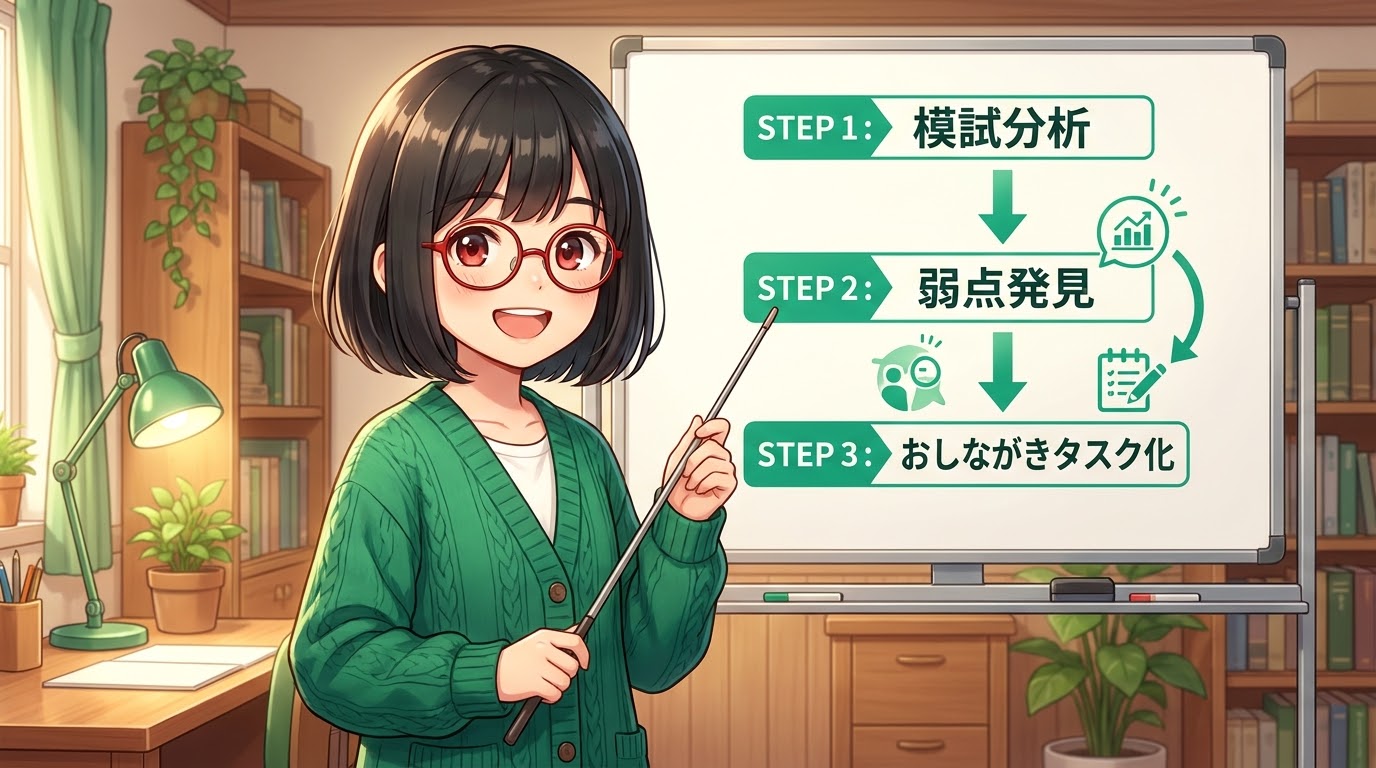 予習シリーズ基礎へ戻る弱点克服3ステップイラスト